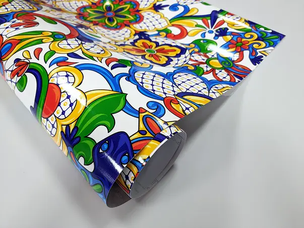 autocolant pentru mobila decorativ folina model floral multicolor s02