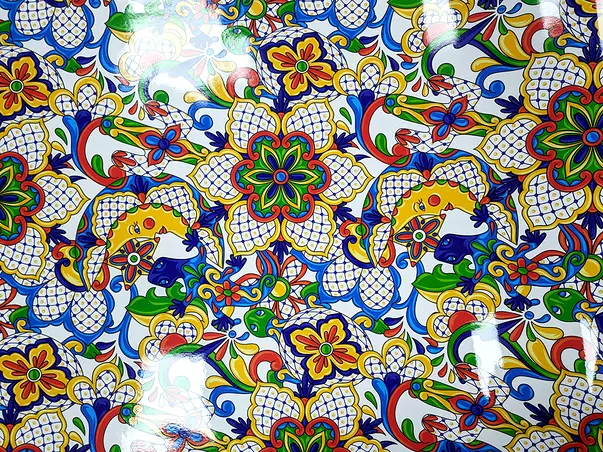 autocolant pentru mobila decorativ folina model floral multicolor s04