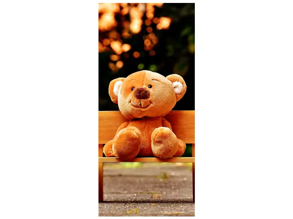 autocolant pentru usa urs de plus