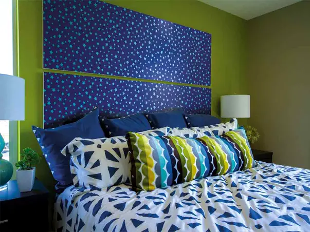 autocolant perete albstru stele skystars