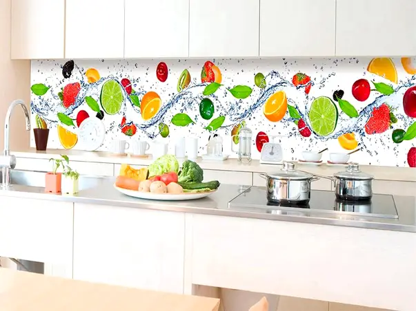 autocolant perete backsplash fructe