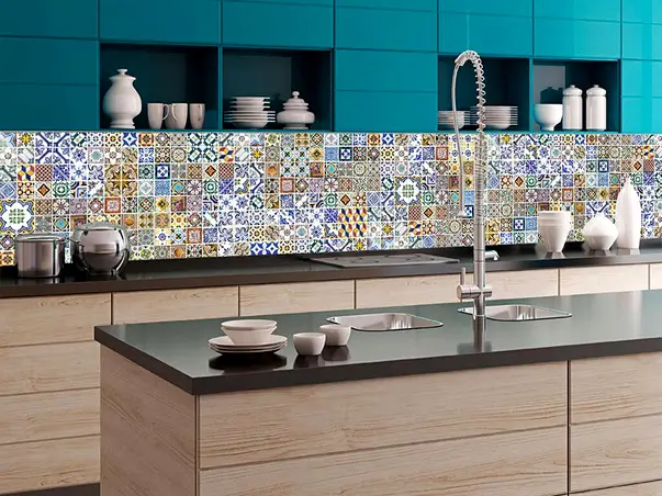 autocolant perete backsplash portugal tiles 350 60 cm