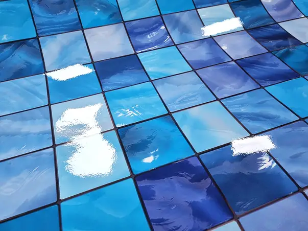 autocolant perete baie imitatie faianta decorativa folina blue magic rezistent 120 cm s2