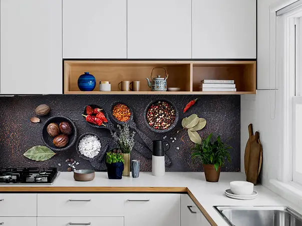 autocolant perete bucatarie folina model condimente