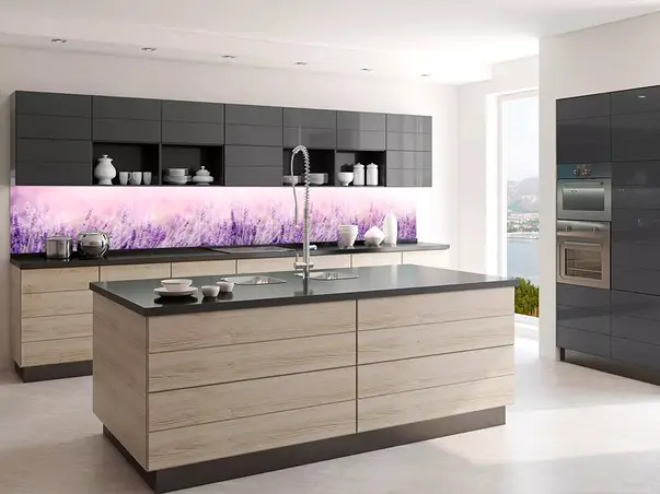 autocolant perete bucatarie lavanda