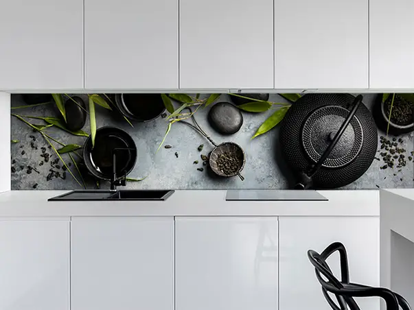 autocolant perete bucatarie model ceainice