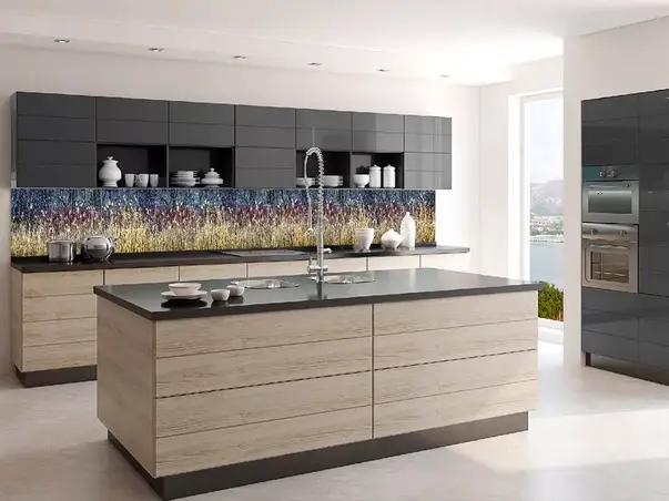 autocolant perete bucatarie rezistent la apa dimex winter reeds