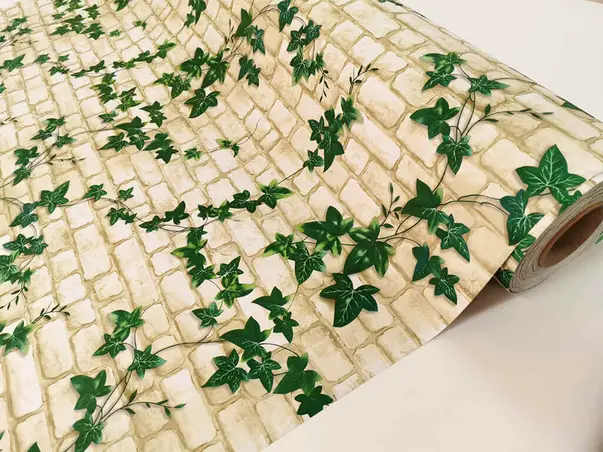 autocolant perete caramida bej