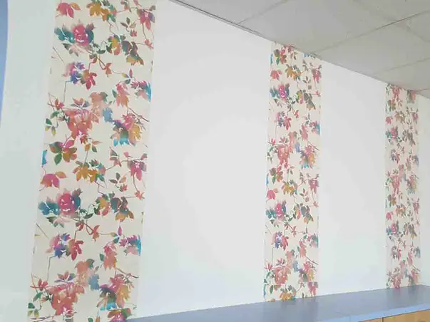 autocolant perete catifea flori colorate