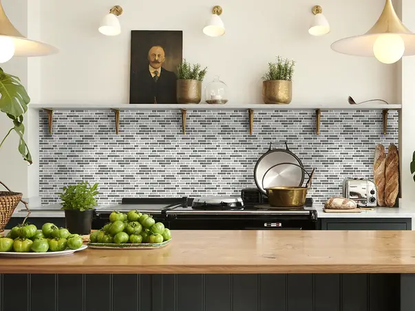 autocolant perete decorativ dony folina imitatie mozaic gri rola 67x200cm s2