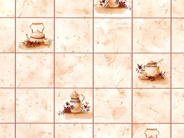 autocolant perete faianta bej pot