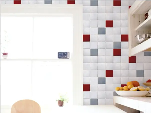 autocolant perete faianta gri