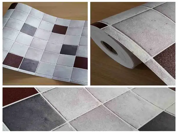 autocolant perete faianta gri