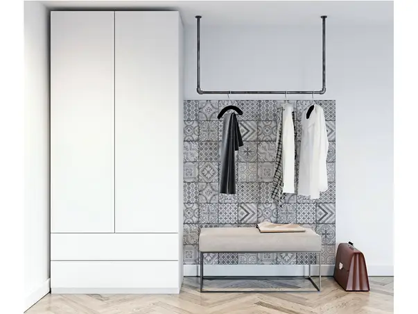 autocolant perete faianta gri decorativa visbi