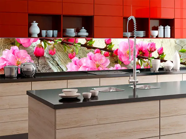 autocolant perete flori de cires