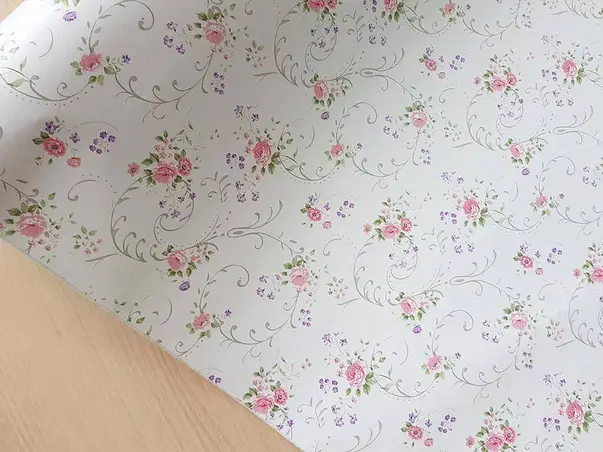 autocolant perete flori roz