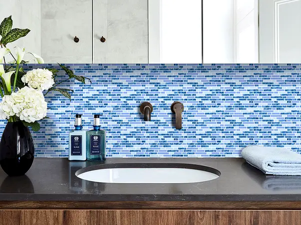 autocolant perete imitatie faianta albastra folina turik rola 67x200cm afp21 s00