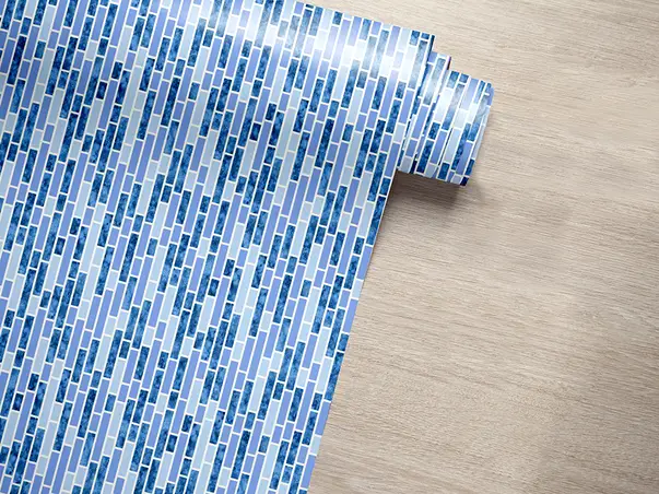 autocolant perete imitatie faianta albastra folina turik rola 67x200cm afp21 s02