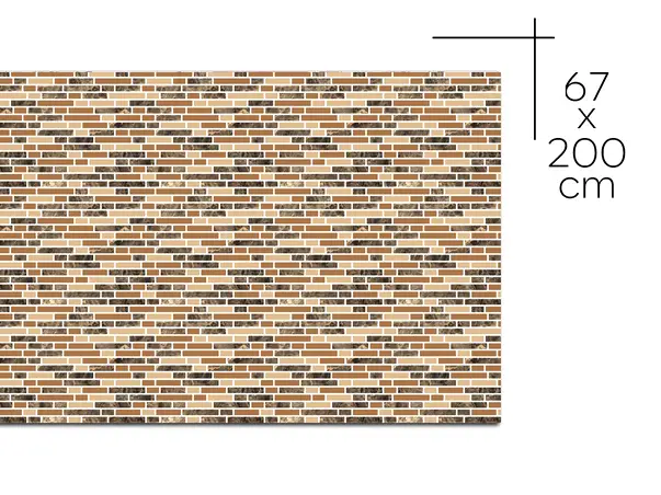 autocolant perete imitatie faianta bej si maro folina romana rola 67x200cm afp17 s01