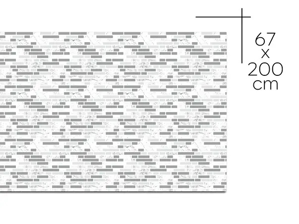 autocolant perete imitatie faianta gri folina paolo rola 67x200cm afp19 s01