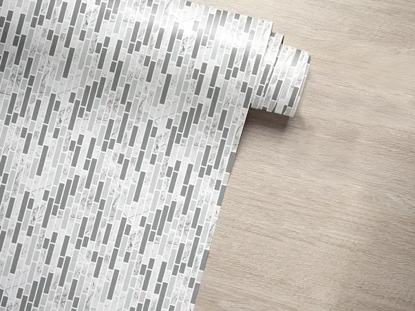 autocolant perete imitatie faianta gri folina paolo rola 67x200cm afp19 s02