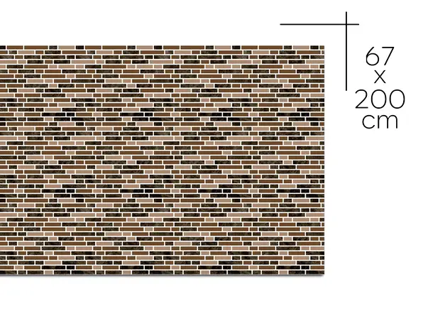 autocolant perete imitatie faianta maro folina merina rola 67x200cm afp18 s01