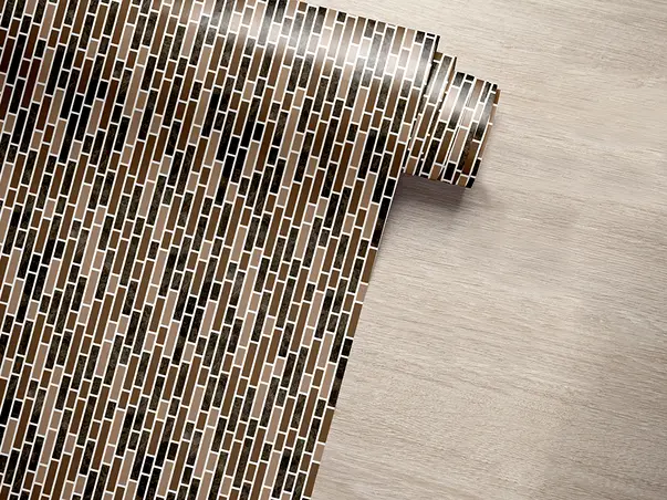 autocolant perete imitatie faianta maro folina merina rola 67x200cm afp18 s02