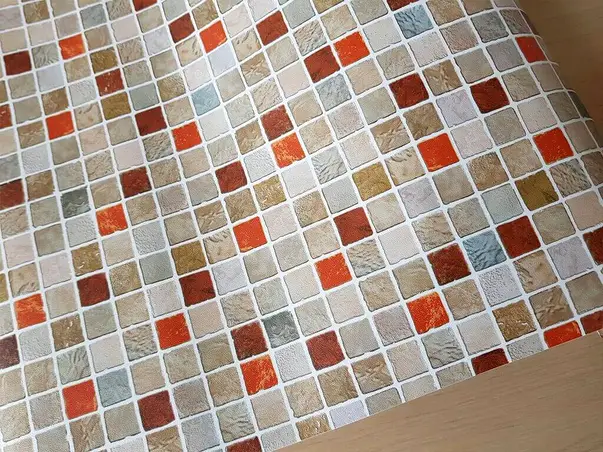 autocolant perete mozaic maro