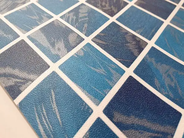 autocolant perete patrate albastre