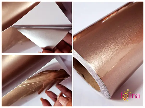 autocolant rose gold metalic