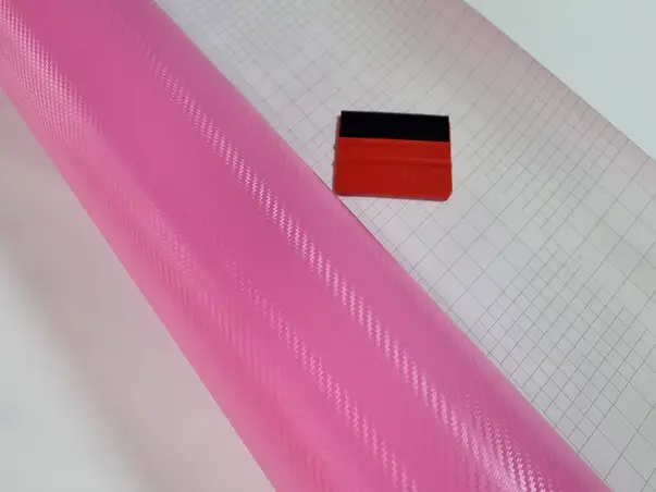 autocolant roz carbon 3d