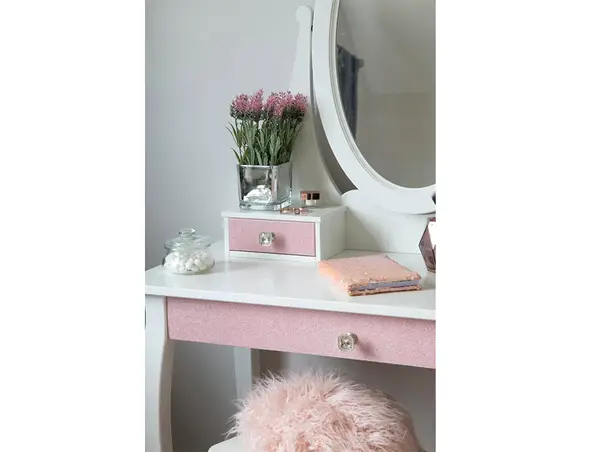 autocolant roz pal cu sclipici