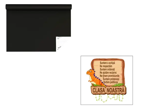 autocolant tabla de scris si sticker clasa noastra folina decor gradinita si scoala