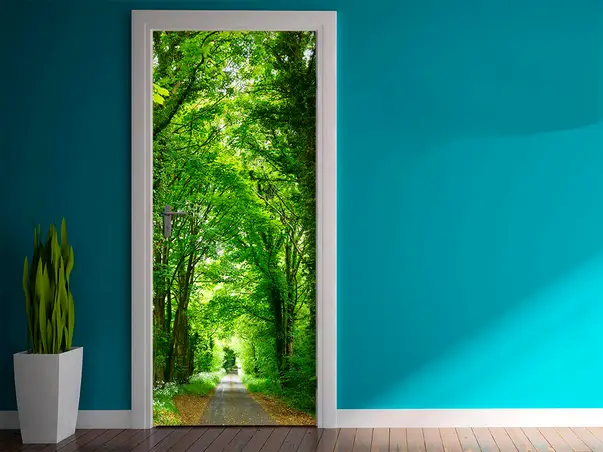 autocolant usa drum prin padure 1