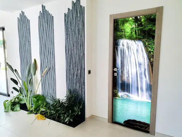 autocolant usa model cascada tropicala exotic multicolor pvc s2