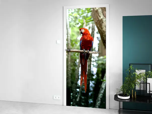 autocolant usa model papagal exotic multicolor pvc s1