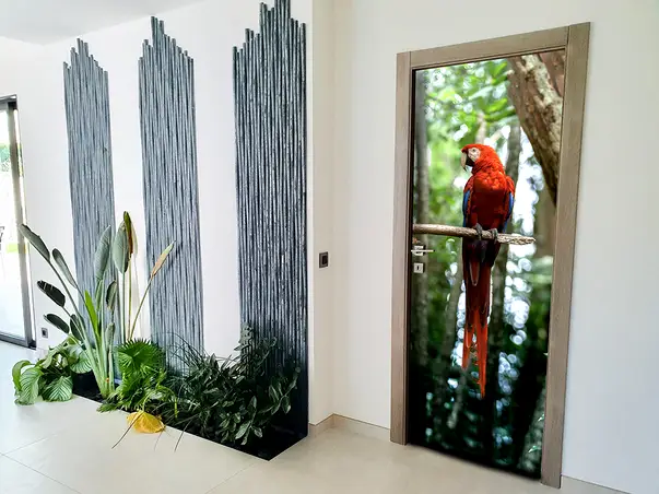 autocolant usa model papagal exotic multicolor pvc s2