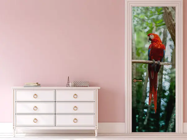 autocolant usa papagal