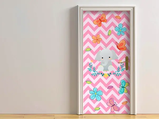 autocolant usa roz elefantel