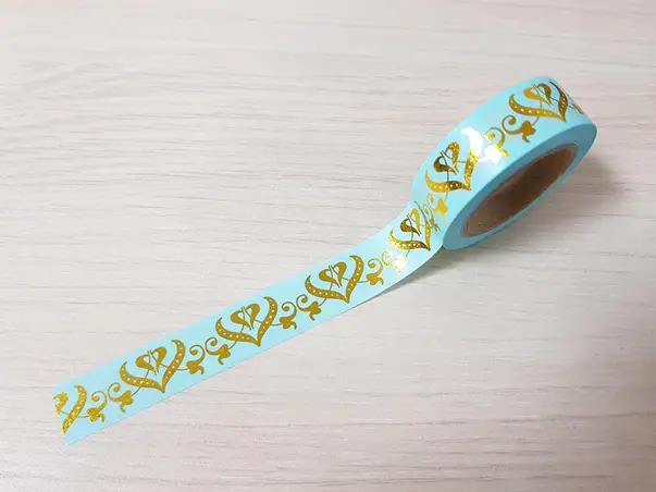 banda adeziva washi tape arabesc auriu