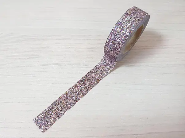 banda adeziva washi tape glitter sand