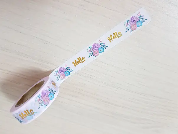 banda adeziva washi tape hello