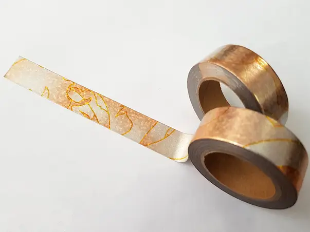 banda adeziva washi tape metalic