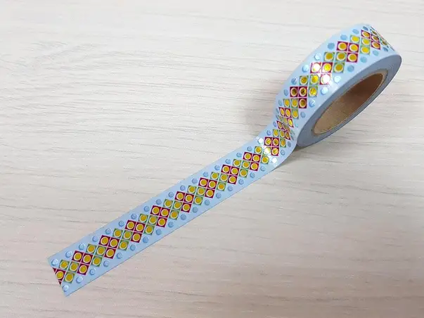 banda adeziva washi tape metallic dots
