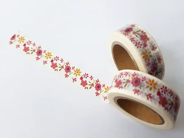 banda adeziva washi tape model floral 4