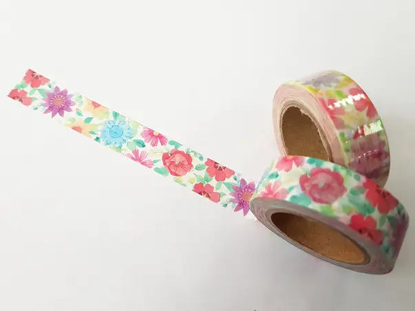 banda adeziva washi tape model floral 7