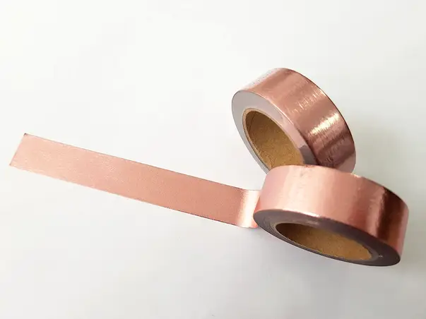 banda adeziva washi tape rose gold