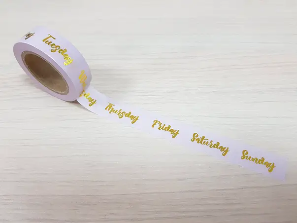 banda adeziva washi tape week days