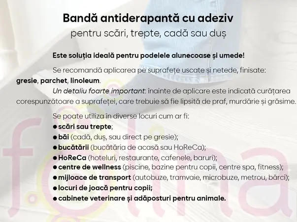 banda antiderapanta autoadeziva clear transparenta rola latime 2cm s2