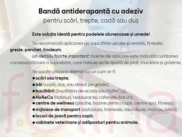 banda antiderapanta autoadeziva gri rola latime 2cm s2